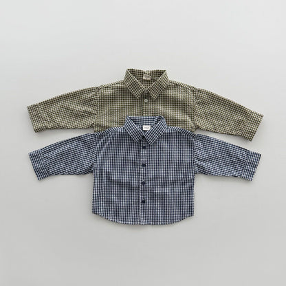 Toddler F26 Bonito Plaid Long Sleeve Shirt (6m-9y) - 2 Colors