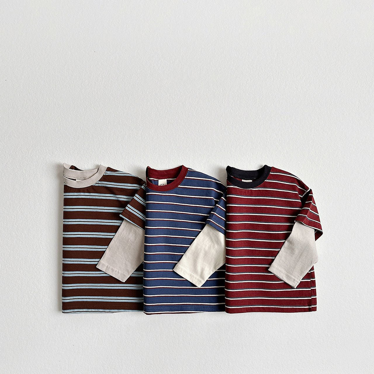 Toddler F26 Multi Stripe Layered Long Sleeve Top (2-9y) - 3 Colors