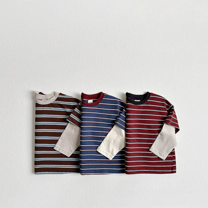 Toddler F26 Multi Stripe Layered Long Sleeve Top (2-9y) - 3 Colors