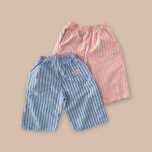 Kids SS25 Stripe Wide Leg Pull On Pants (2-7y) - 2 Colors