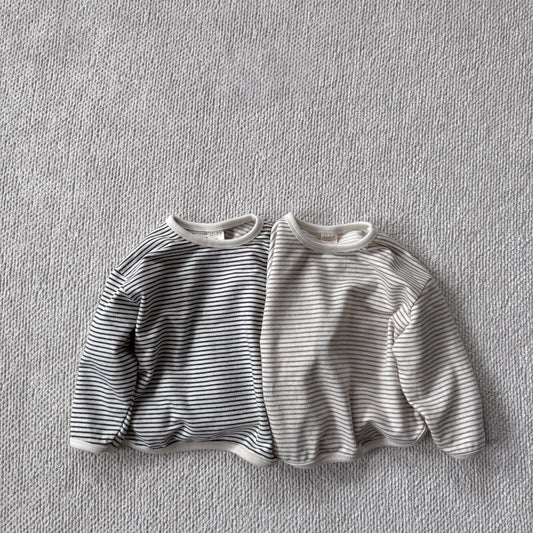 Baby/Toddler Bella F25 Stripe Curved Hem Long Sleeve Top (6m-6y) - 2 Colors - AT NOON STORE