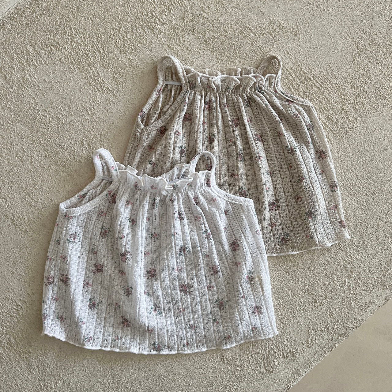 Toddler Lala SS25 Floral Spaghetti Strap Top (1-6y) - 2 Colors