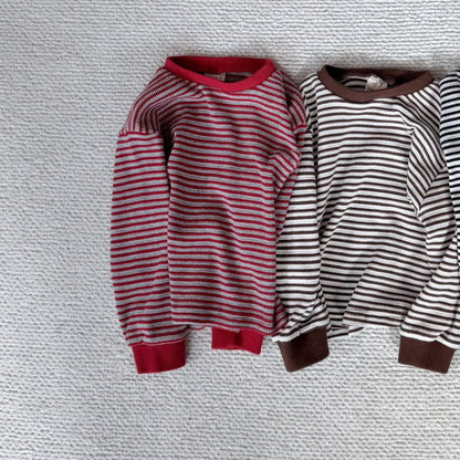 Toddler Bella F25 Ribbed Stripe Long Sleeve Top (1-6y) - 2 Colors - AT NOON STORE