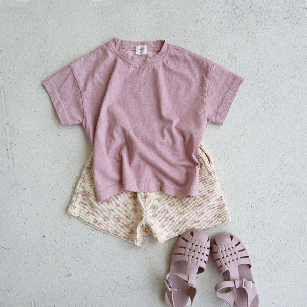 Toddler Garment Dyed Short Sleeve Top (15m-7y) -Pink