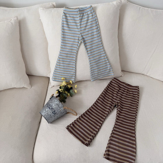 Toddler SS26 Stripe Ribbed Flare Pants (1-7y) - 2 Colors - AT NOON STORE