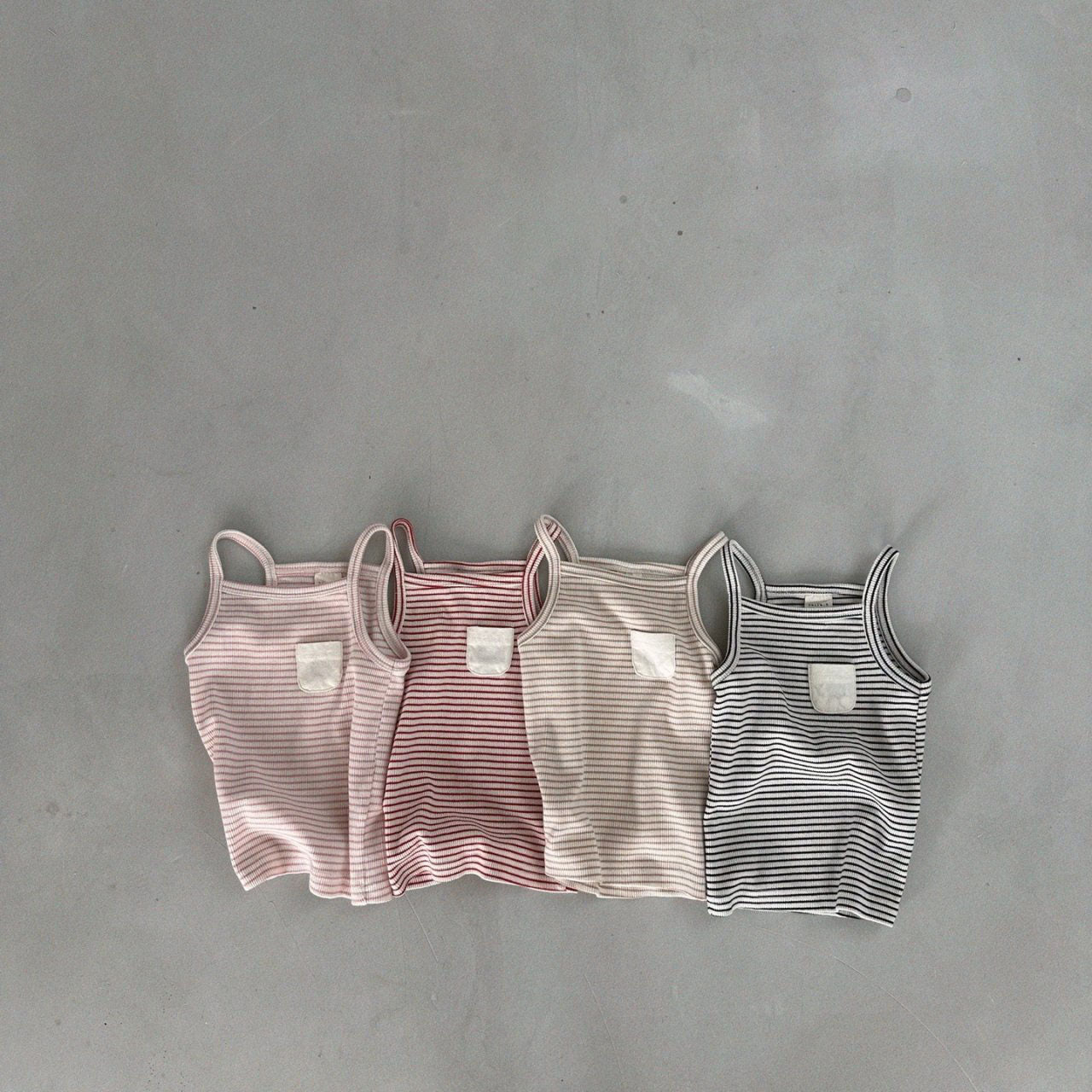 Toddler Bella Stripe Pocket Tank Top (3m-5y) - 4 Colors - AT NOON STORE