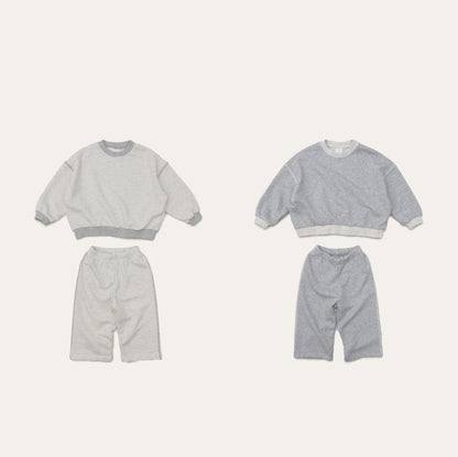Toddler Mel SP26 Stitch Detail Long Sleeve Sweatshirt and Pull-On Pants Set (1-8y) - 2 Colors - AT NOON STORE
