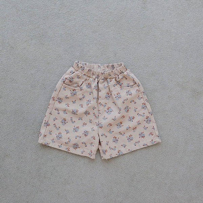 Toddler F25 Floral Shorts (15m-7y) - Floral Ivory - AT NOON STORE
