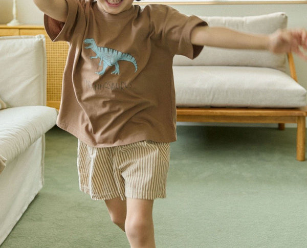 Toddler Land Dinosaur Short Sleeve T-shirt (1-6y) - 3 Colors