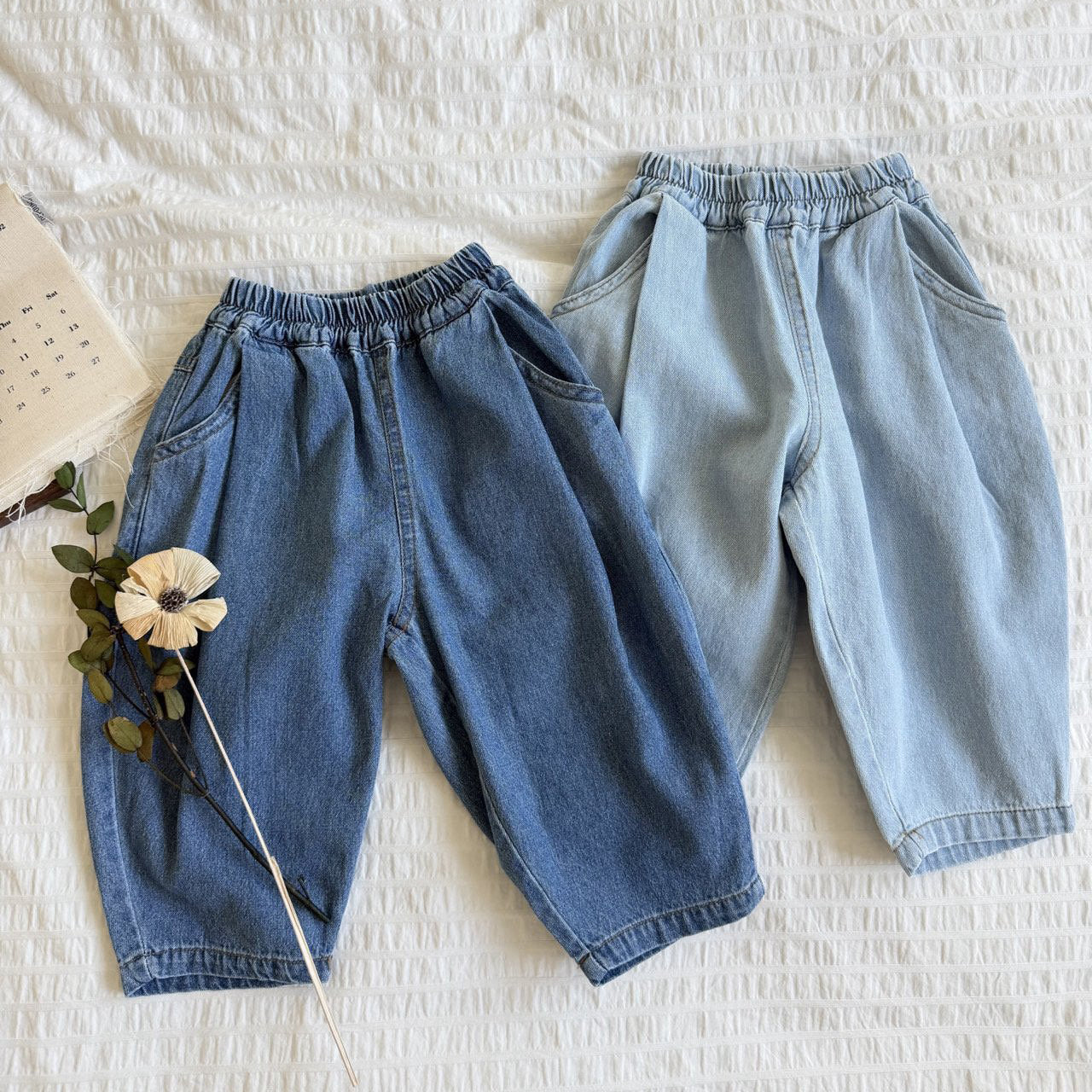 Toddler SS26 Denim Baggy Pants (1-7y) - 2 Colors - AT NOON STORE