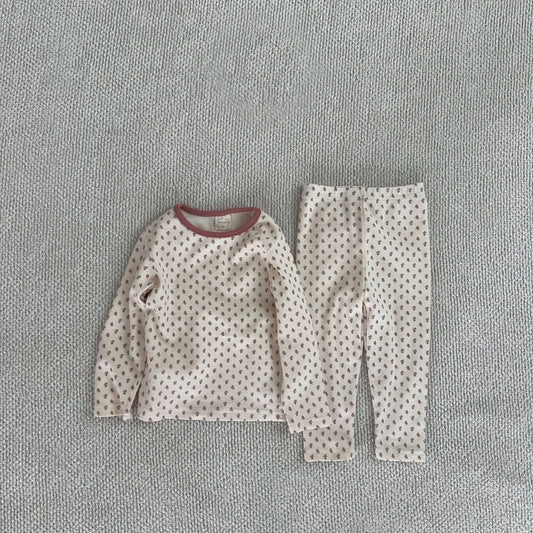 Baby Bella Floral Print Top and Pants Set (1-5y) - Floral Cream