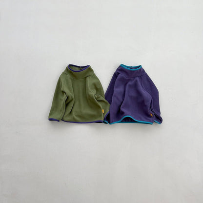 Toddler FW26 Fleece High Neck Long Sleeve Top (2-6y) - 2 Colors