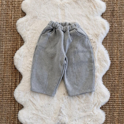 Toddler FW26 Stitch Detail Barrel Sweatpants (1-7y) - Heather Gray