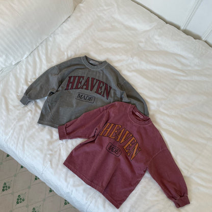 Kids F25 'HEAVEN' Pigment Dyed Long Sleeve Top (2-7y) - 2 Colors