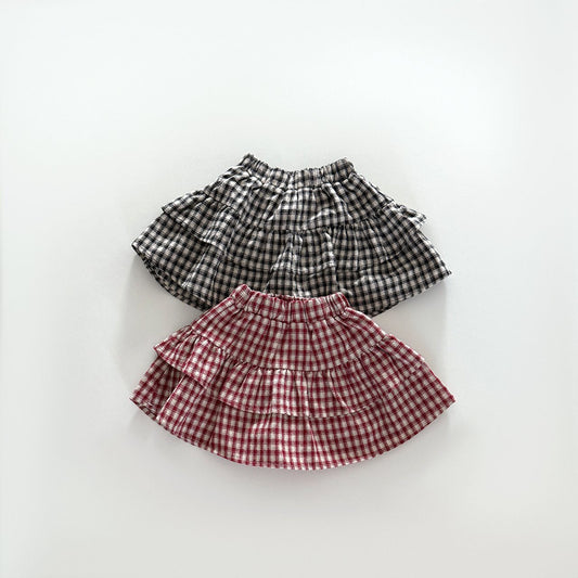 Toddler F25 Plaid Frill Skort (12m-7y) - 2 Colors - AT NOON STORE