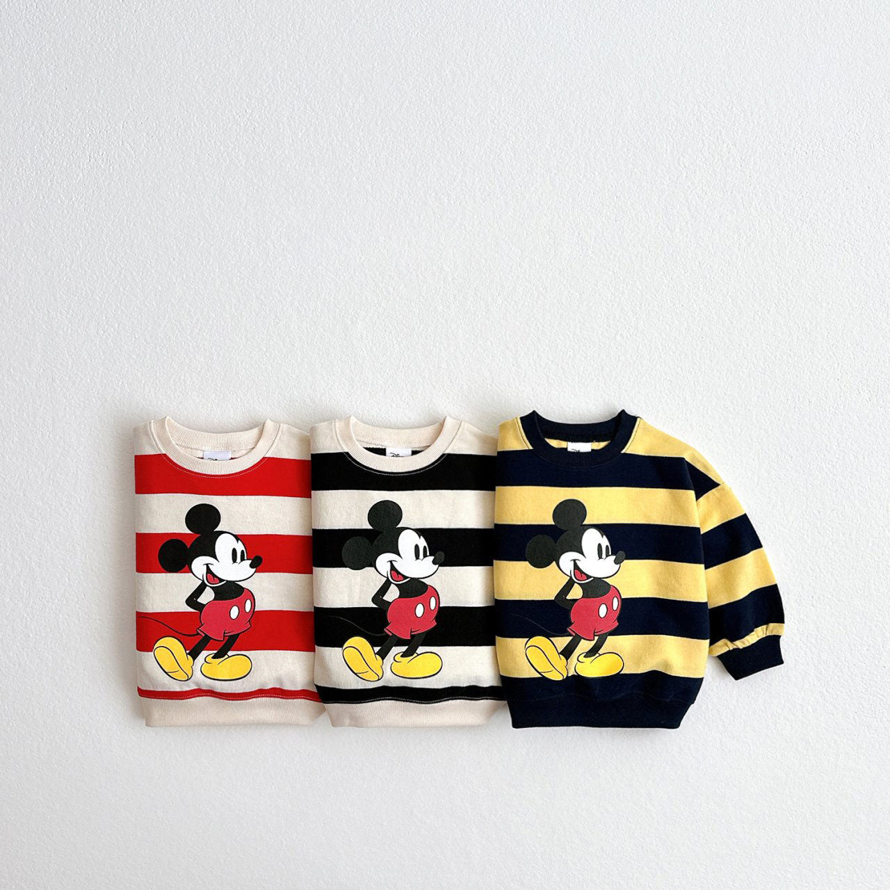 Toddler Disney Mickey Mouse Stripe Sweatshirt (1-6y) - 3 Colors