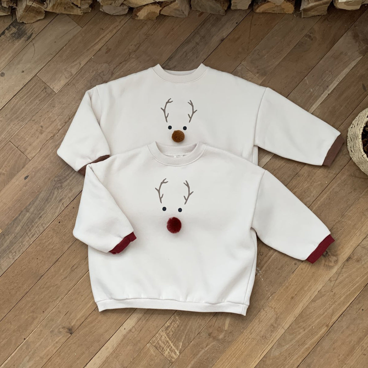 Toddler W24 Brushed Cotton Reindeer Sweatshirt (3-8y)- 2 Colors