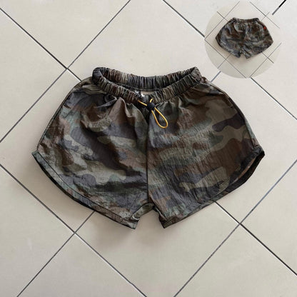 Kids SS26 Summer Camo Shorts (2-7y) - Olive - AT NOON STORE
