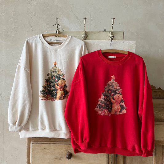 Mom Lala FW25 Christmas Tree Sweatshirt  - 2 Colors - AT NOON STORE
