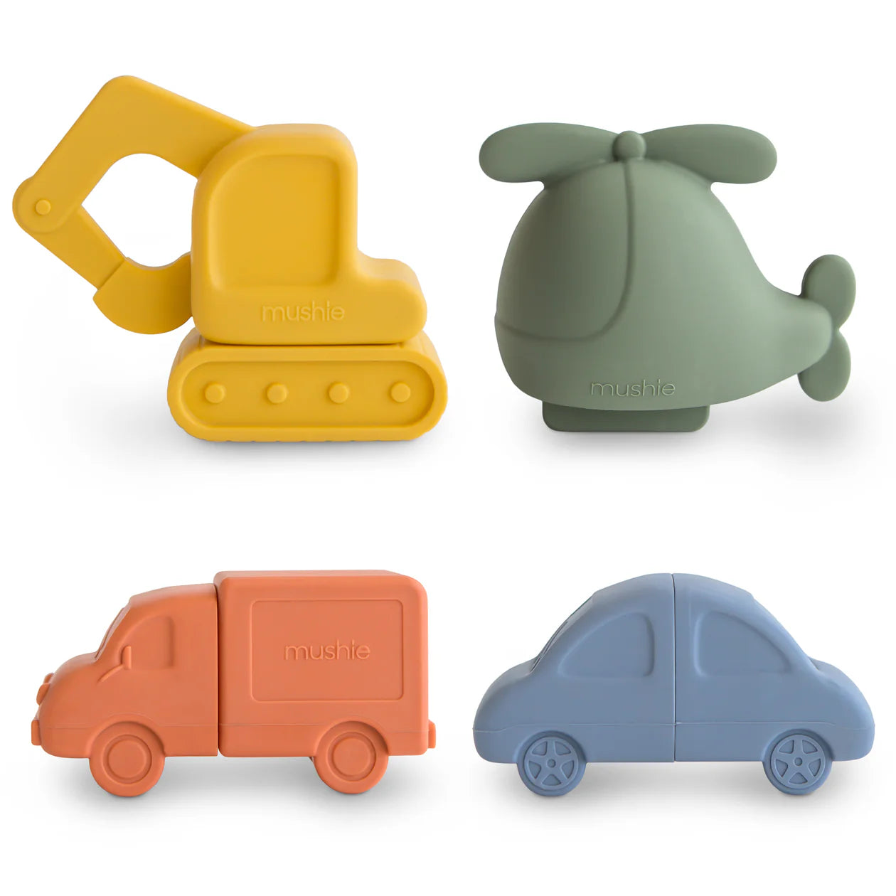 Mushie Vehicles Mold Free Bath Play Set - 4 Pack