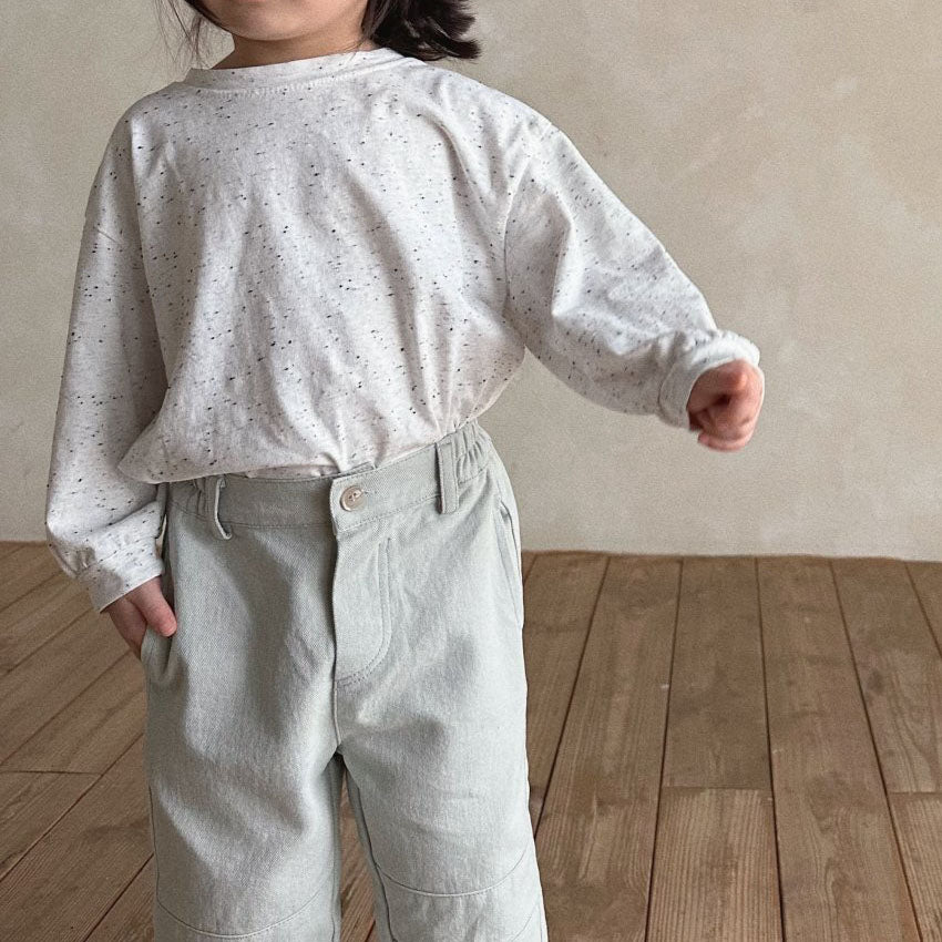 Toddler Bella Spring Oversized Basic Tee (1-6y) - Cookie & Cream