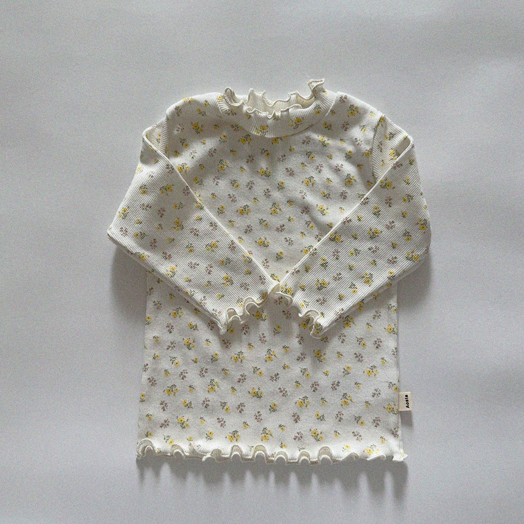 Baby/Toddler Aosta SP26 Lettuce-Edge Ribbed Long Sleeve Tee (3m-5y)- 2 Colors - AT NOON STORE