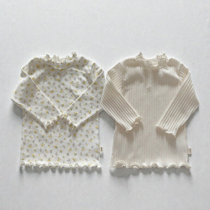 Baby/Toddler Aosta SP26 Lettuce-Edge Ribbed Long Sleeve Tee (3m-5y)- 2 Colors - AT NOON STORE