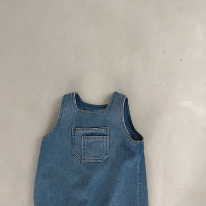 Baby Bella Piggyback Pocket Denim Skirtalls (3-18m) - AT NOON STORE