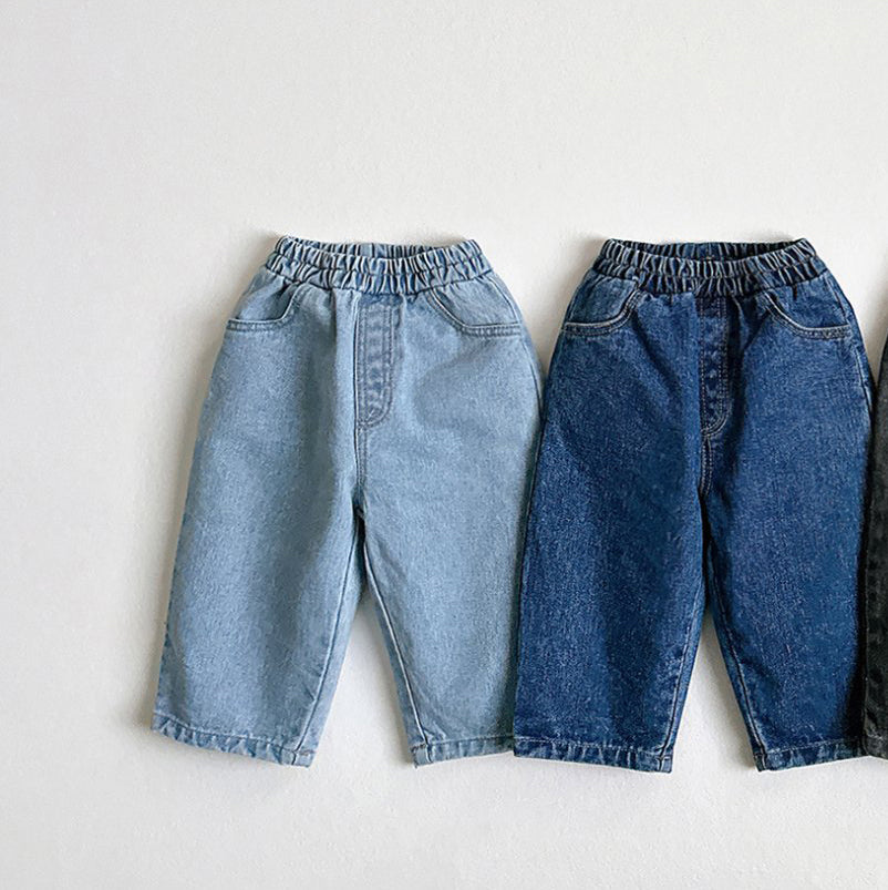 Toddler SP26 Basic Denim Pull-On Pants (1-6y) - 2 Colors - AT NOON STORE