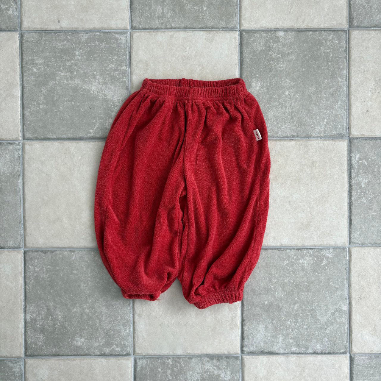 Toddler F25 Terry Cloth Loose Fit Jogger Pants(1-7y) - Red