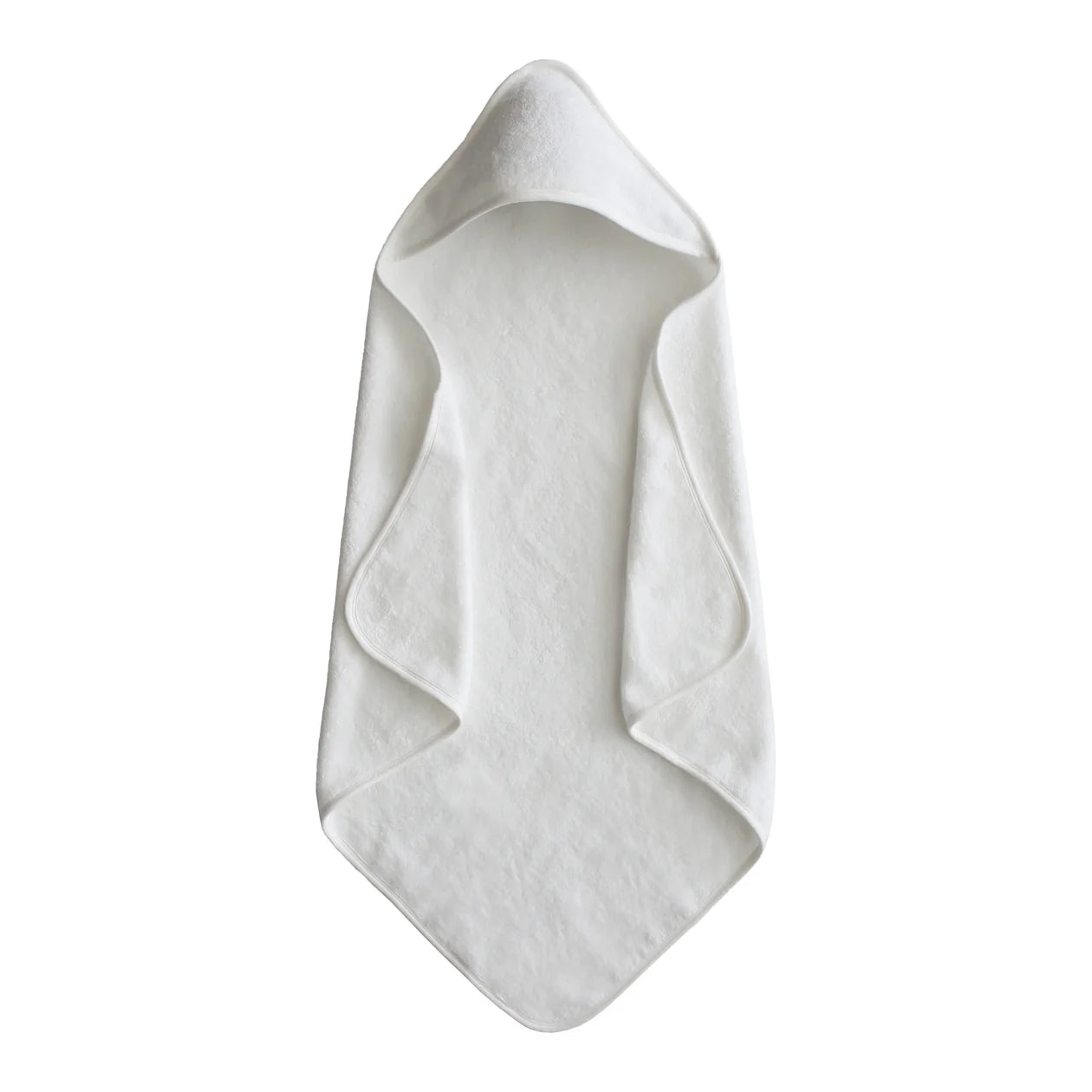 Mushie Organic Cotton Baby Hooded Towel - Pearl