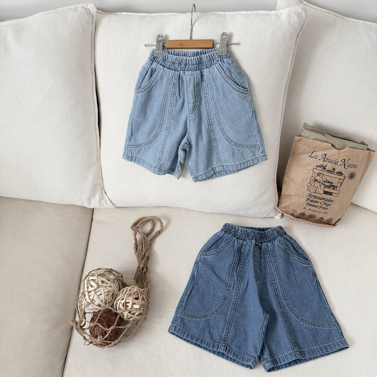 Toddler SS26 Stitch Detail Bermuda Shorts (1-7y) - 2 Colors - AT NOON STORE