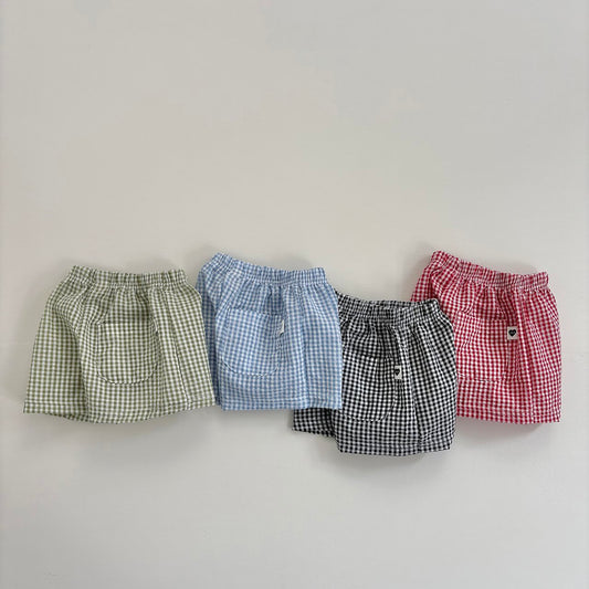 Baby Toddler Land SS25 Seersucker Gingham Shorts (4m-6y) - 4 Colors - AT NOON STORE