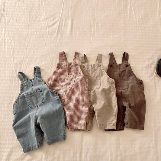 Baby SP26 Kangaroo Pocket Overalls (3-18m)- 4 Colors