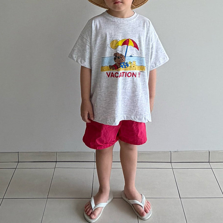 Kids SS26 Summer Basic Shorts (2-7y) - Hot Pink - AT NOON STORE