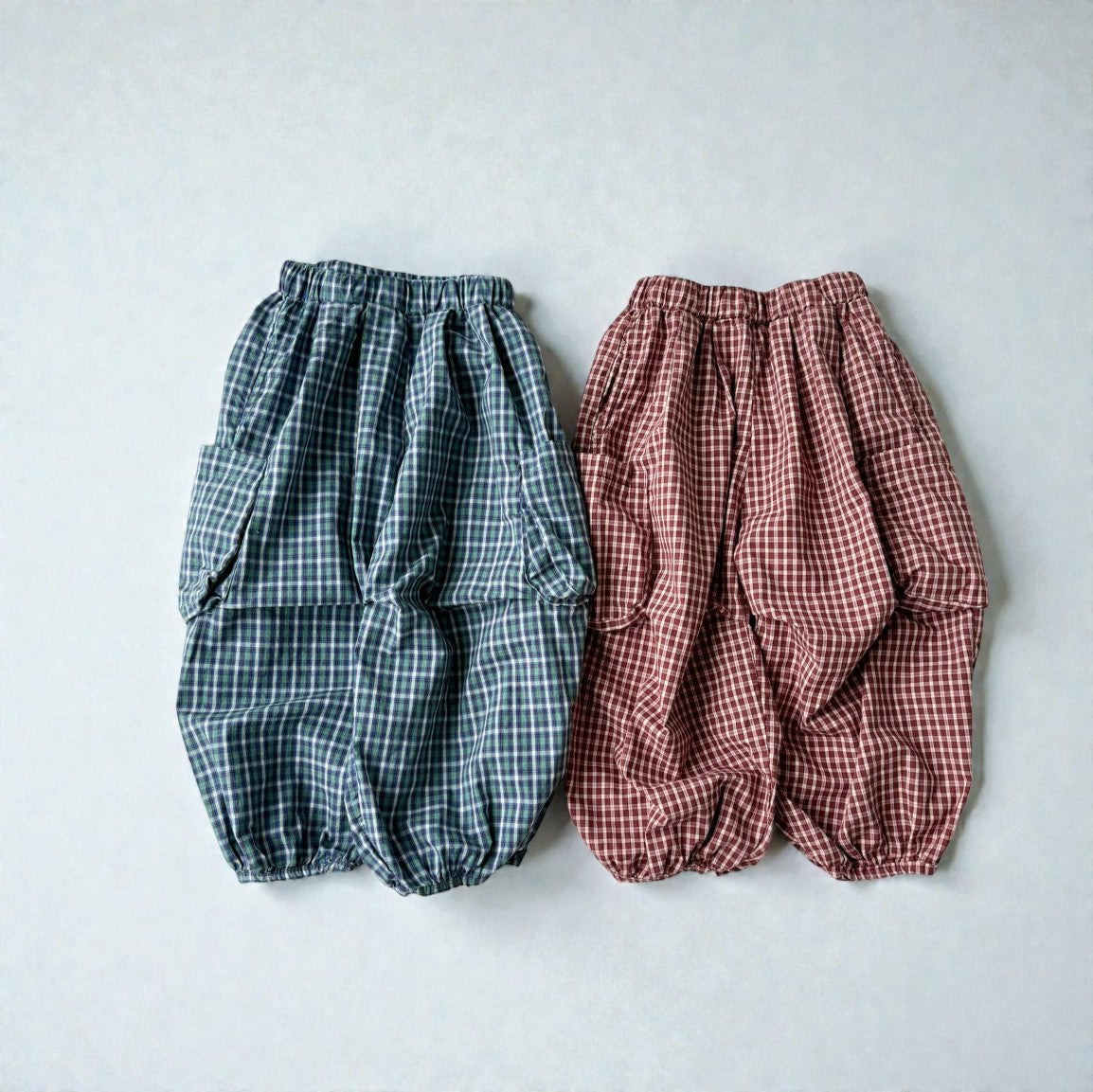 Toddler SP26 Plaid Cargo Jogger Pants (2-7y) - 2 Colors - AT NOON STORE