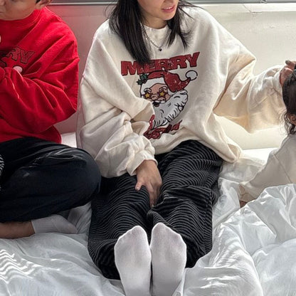 Toddler W25 Merry Christmas Long Sleeve Sweatshirt (1-7y, Adult) - 2 Colors