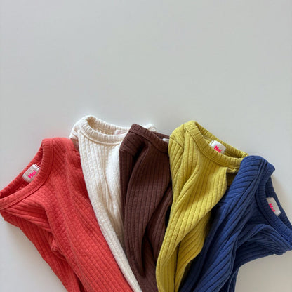 Toddler F26 Textured Long Sleeve Top (1-6y) - 5 Colors