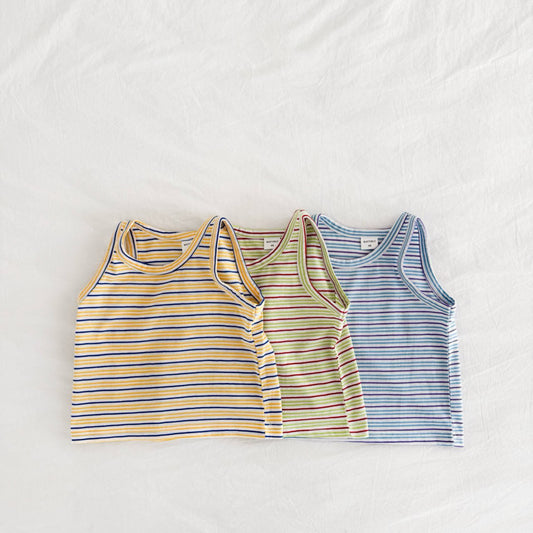 Toddler SS26 Stripe Sleeveless Top (1-6y)- 3 Colors - AT NOON STORE