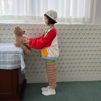 Toddler SP26 Multicolor Stripe Ribbed Jogger Pants (1-6y) - 2 Colors - AT NOON STORE