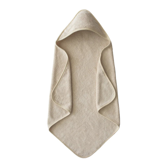 Mushie Organic Cotton Baby Hooded Towel - Fog