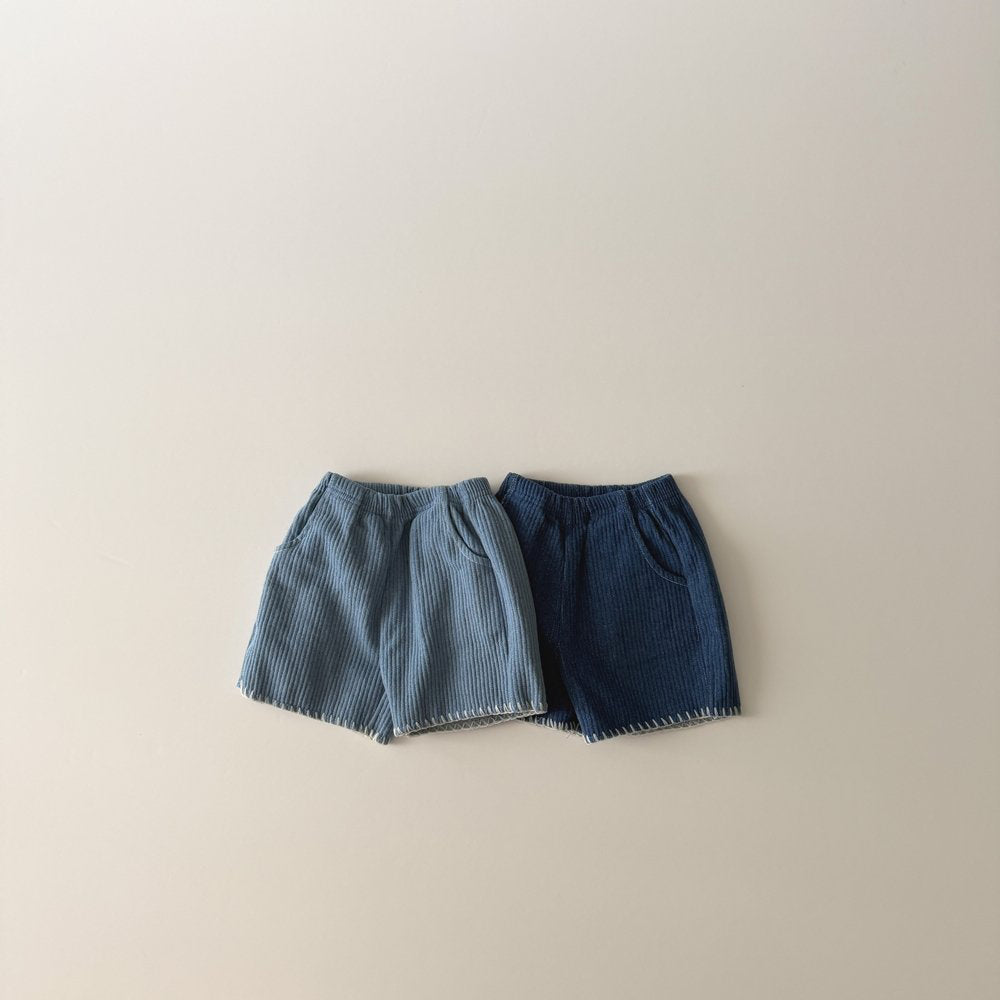 Toddler AMG SP26 Stitch Detail Denim Shorts (1-6y) - 2 Colors - AT NOON STORE
