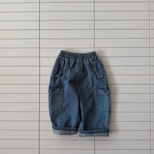 Toddler Bella W25 Cargo Denim Pants (1-6y) - Denim