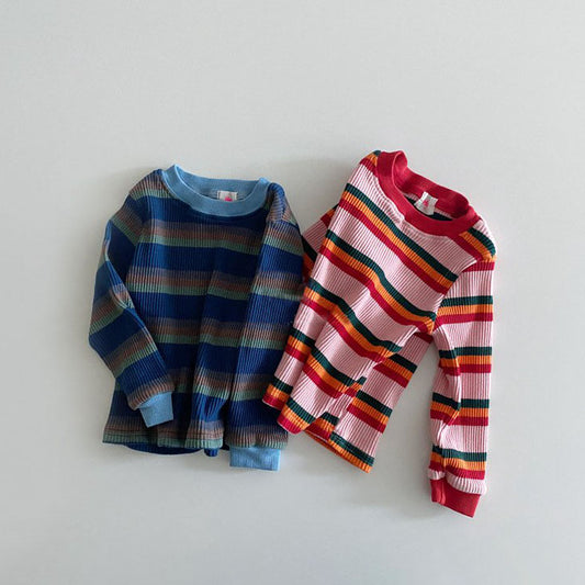 Toddler Retro Stripe Ribbed Top (1-6y) - 2 Colors - AT NOON STORE