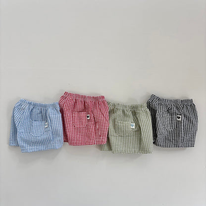 Baby Toddler Land SS25 Seersucker Gingham Shorts (4m-6y) - 4 Colors - AT NOON STORE