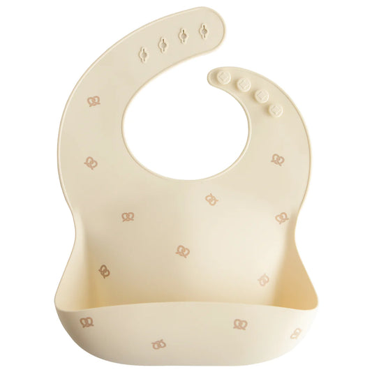 Mushie Silicone Baby Bib - Pretzel