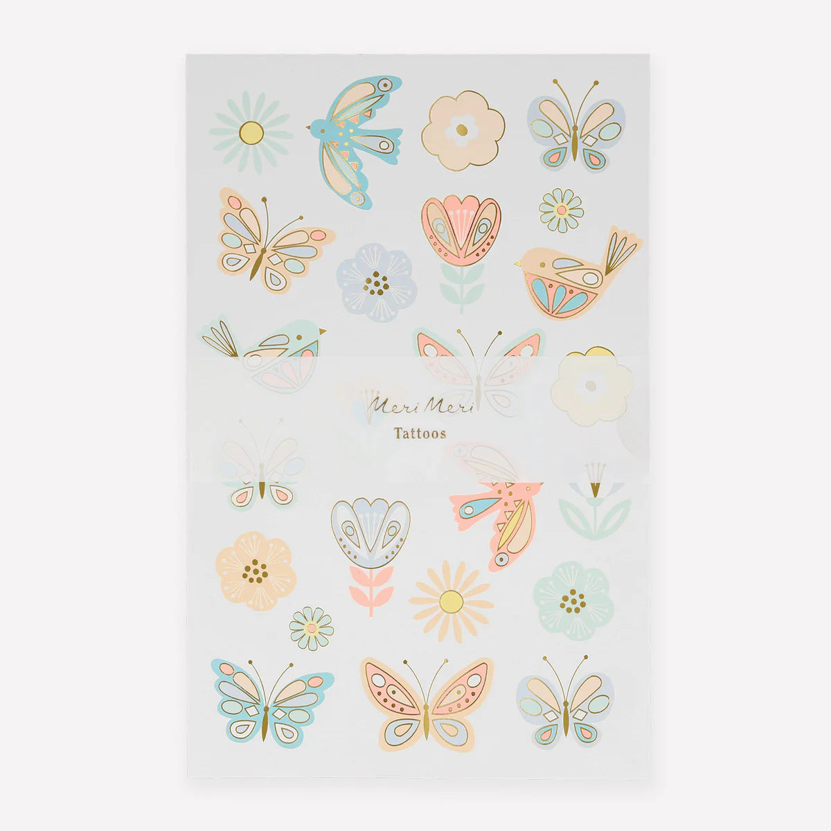 MeriMeri Birds & Butterflies Tattoo Sheets (x 2 sheets)