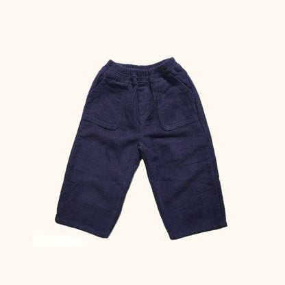 Kids W25 Corduroy Pull-on Pants(3-8y) - Purple Navy