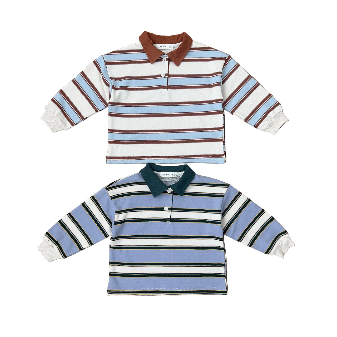 Toddler F26 Stripe Collared Long Sleeve Top (2-8y) - 2 Colors