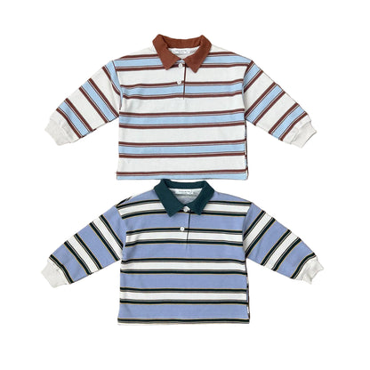 Toddler F26 Stripe Collared Long Sleeve Top (2-8y) - 2 Colors